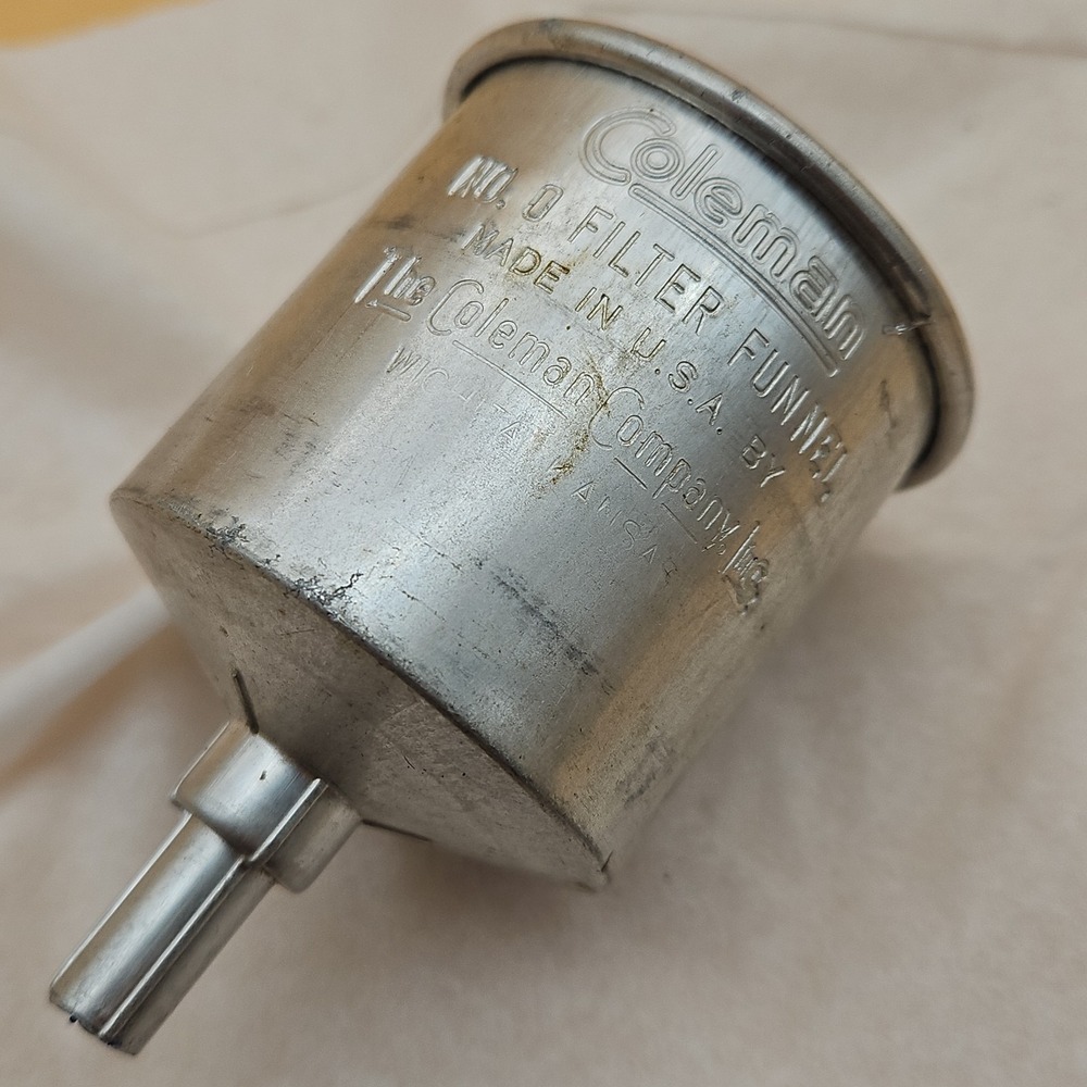 Vintage Coleman No. 0 Aluminum Filter Funnel for Stove / Lantern